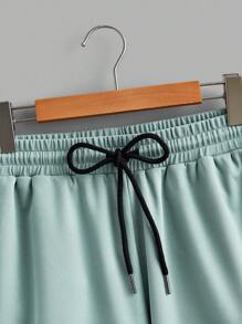 Manfinity Joysei 男士 3D 字母印花针织 T 恤套装