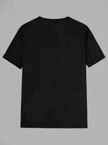 RueChic Conjunto de pijama para hombre de 3 piezas (camiseta, pantalón corto y pantalón) de algodón con estampado a cuadros y parche