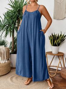 SHEIN Clasi 浅蓝色前褶直筒裤，简约时尚，适合夏天 - 水鴨藍 - 查看 7