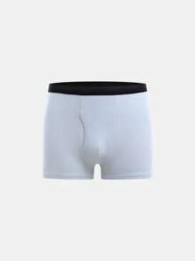 5 piezas Camisetas interiores de algodón negro, cómodas para niño y adolescente