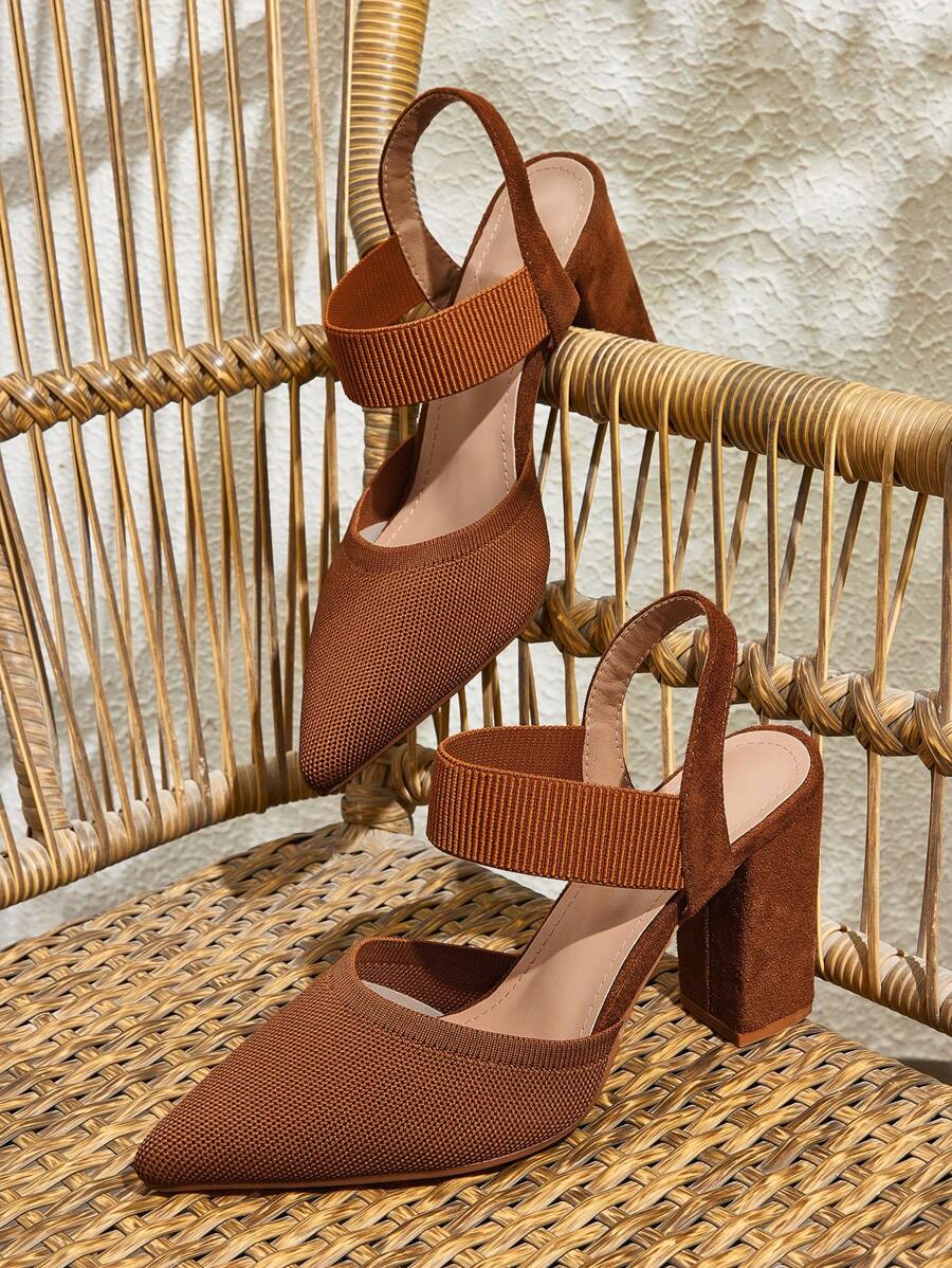 CUCCOO BASICS Cuccoo 女士尖头时尚日常高跟鞋 - 棕色 - 查看 1