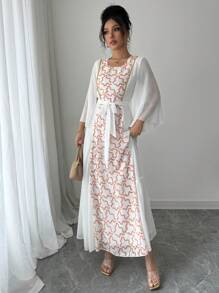 Calvaya Elegant Fitted Dress With Unique Design