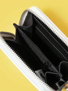 TOM & JERRY X SHEIN 1pc Fashionable And Cute Cartoon Cat Pattern White Multi-Compartment Short Wallet - Multicolor - View 4