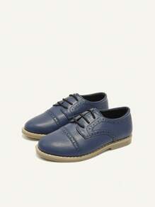 Cozy Pixies All-Match Versatile College Style English Oxford Casual Slip-On Flat Shoes For Baby Boys, Spring/Summer - Royal Blue - View 5