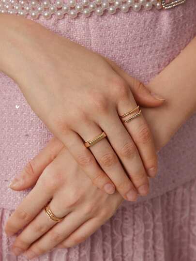 MOTF PREMIUM 18K GOLD PLATED OPEN RING SET