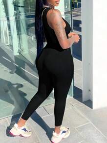 INAWLY 性感修身网眼拼布镂空休闲女式紧身裤