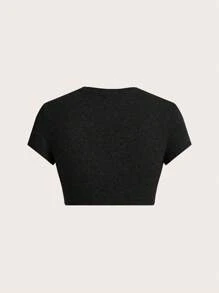 SHEIN EZwear Set de 3 camisetas de mujer de estilo casual y minimalista con estampado de cerezas, para el verano