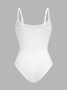 SHEIN EZwear 3 件套女士纯色圆领短袖紧身衣带吊带背心套装 - 彩色 - 查看 5