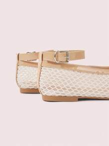 CUCCOO DOLLMOD Round Toe Comfortable Leopard Print Mesh Fabric Bow Decor Stylish Slip-On Flat Loafers For Womenpring Summer New Shoes Vacation Women Wedding Shoes Easi For Easter - Apricot - View 8