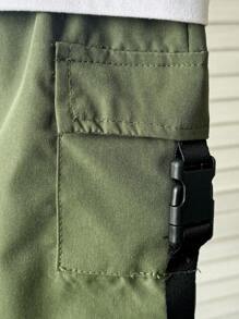 Set 3 buc ținută de vară pentru bebeluș băiețel - tricou cu mânecă scurtă, pantaloni cargo, vestă, la modă și perfectă pentru joacă în aer liber