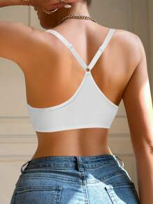 DesireSculpt 1pc Women Front Closure Underwire Bra - White - View 2