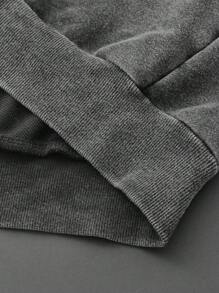 PAVTROS 棉质男士休闲撞色条纹连帽衫和运动裤两件套，男士运动服，男士两件套服装，男士服装，运动衫和运动裤套装，男友礼物拉链连帽衫和裤子 - 灰色 - 查看 4