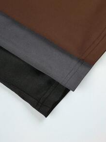 SHEIN EZwear 3件套休闲针织大码短裤 - 彩色 - 查看 8