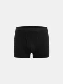 5 piezas Camisetas interiores de algodón negro, cómodas para niño y adolescente