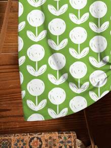 INAWLY Plus Size Women's Summer Floral Printed Round Neck Short Sleeve Casual T-Shirt Graphic Tees Women Tops - Green - View 3