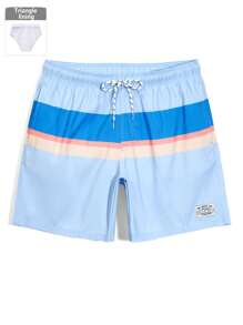 Surfspeed Men's Casual Simple Style Beach Shorts, Suitable For Summer - Baby Blue - View 5