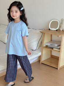 DAZY Young Girl Fall Clothes - Young Girl Loungewear - Blue - View 3