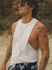 HIMLAND Men Solid Tank Top