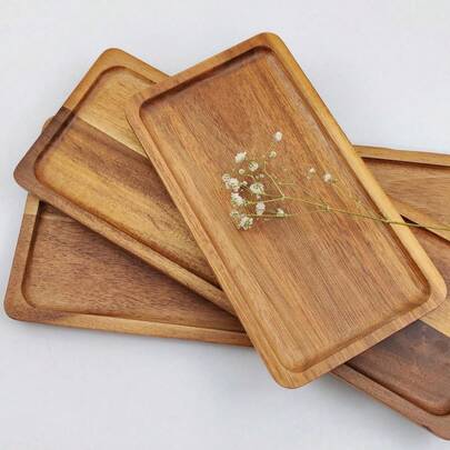 1/2 件橡子木托盘，长椭圆形，矩形托盘，木托盘，美容展示托盘，香水托盘，浴室托盘，餐具木托盘，蛋糕托盘，厨房托盘，生日展示架，花园托盘，纸杯蛋糕托盘，适用于生日、感恩节、万圣节、复活节、情人节、圣诞节装饰、餐桌装饰，适用于甜点、蛋糕、面包、香水、珠宝、沐浴产品、化妆品、波西米亚风