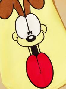 GARFIELD | SHEIN 1pc Cute Cartoon Dog Print Pet Tank, For Cats, Dogs, Extra Small, Plus Size - Yellow - View 7