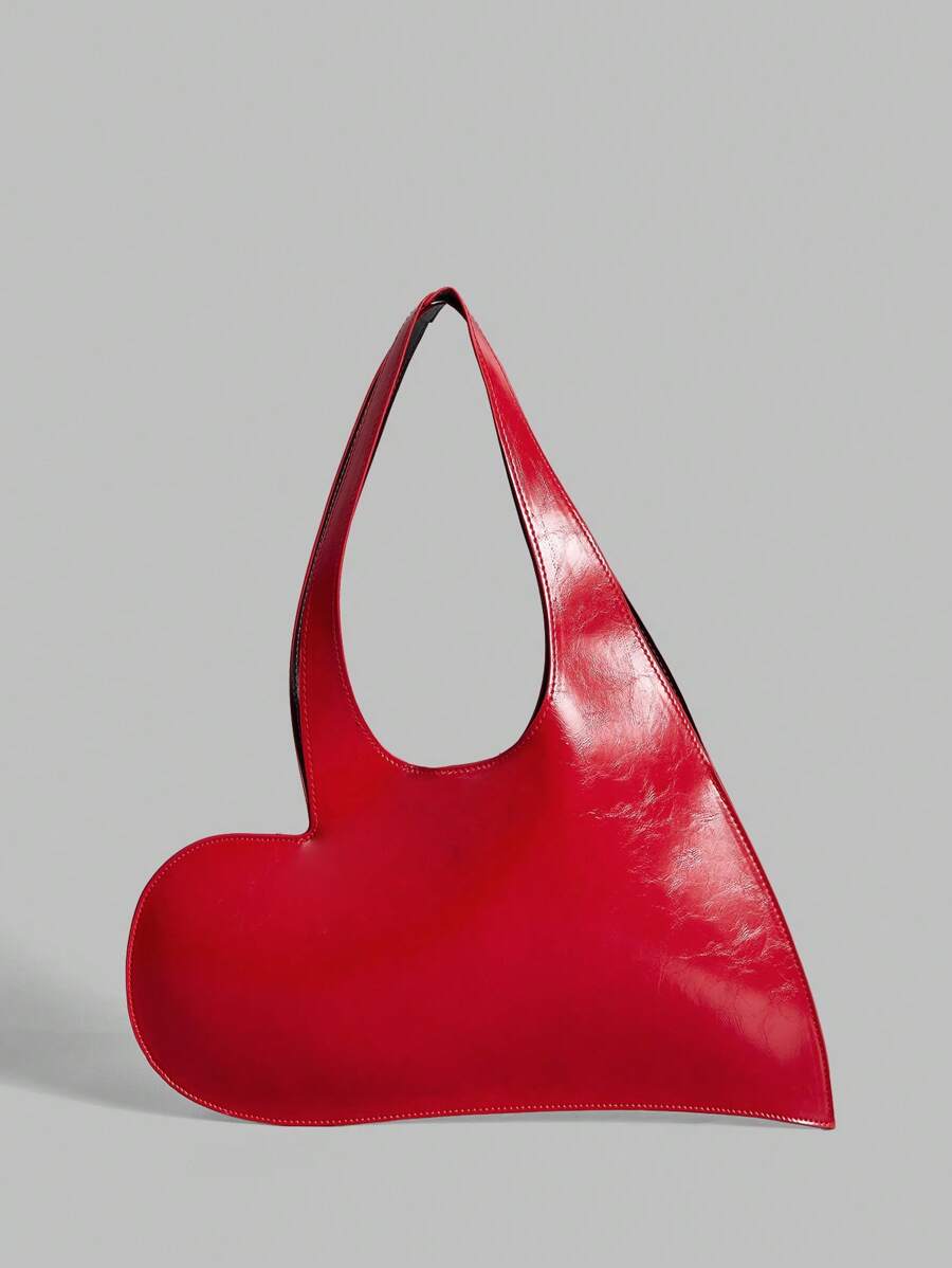 Ontre Women's Y2K Fashion Casual Heart Shoulder Bag - Red - View 1