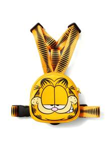 GARFIELD | SHEIN 可爱的卡通宠物背包，包括用于存放清洁用品的小背包，超大可调节尺寸，不含皮带 - 橘色 - 查看 9
