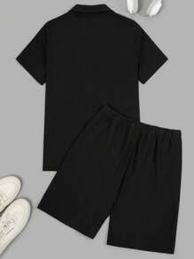 RueChic Ensemble de chemise régulière imprimée d'oiseaux en tissu spécial décontracté pour hommes