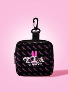 THE POWERPUFF GIRLS X SHEIN Fashionable & Portable Blossom, Bubbles, Buttercup Pattern Coin Purse - Multicolor - View 1