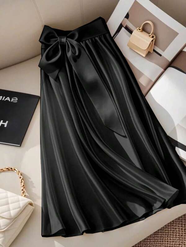 GlowEve Women's Plain Minimalist A-Line Skirt, Suitable For Summer
