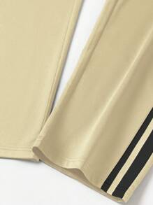 PAVTROS 男士时尚字母印花插肩短袖 T 恤和裤子休闲西装男士两件套运动裤男士街头服饰套装男士两件套休闲两件套男士宽松街头服饰、街头服饰、男友礼物、返校季、返校季 - 杏色 - 查看 5