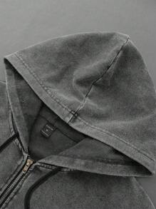 PAVTROS 棉质男士休闲撞色条纹连帽衫和运动裤两件套，男士运动服，男士两件套服装，男士服装，运动衫和运动裤套装，男友礼物拉链连帽衫和裤子 - 灰色 - 查看 6