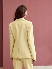 MOTF PREMIUM BLAZER DE BOTÃO ÚNICO COM ESTAMPA LISTRADA