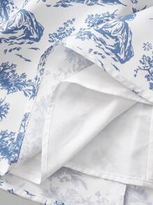 SHEIN Girlism Tween Girl Casual Cute Cinched Waist Sleeveless Bowknot Mini Dress - Blue - View 5