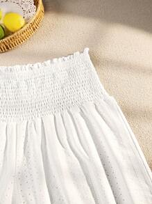 SHEIN LUNE Shorts de verano con cordón para la cintura para mujer talla grande