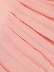 Celure Plus Size Women's Casual Elegant French Style Elastic Waist Loose Pants With Pockets, Suitable For Work, Holiday, Spring/Summer - Pink - View 3