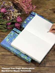 SHEIN Vincent Van Gogh Masterpieces Hardcover Blank Notebook - 192 Pages Premium 130gsm Paper, A5 Size (8.6"X5.7") - Elegant Vintage Style Journal For Notetaking, Sketching, Writing And Office Use - 4 Classic Drawing Covers To Choose From - Perfect For Students, Artists, Professionals And Writers - Suitable For School, Office, Travel And Personal Journal - Multicolor - View 11
