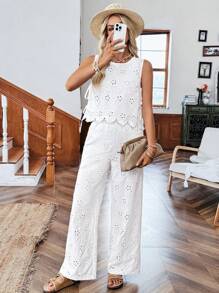 Easowa Bộ 2 áo crop top thêu thường ngày cho nữ và váy dài để mặc khi đi nghỉ, áo buộc dây phía trước, áo đi nghỉ, bộ đồ hai mảnh đi nghỉ, áo mùa hè dễ thương, bộ đồ đôi màu trắng, trang phục mùa hè theo phong cách Boho dành cho phụ nữ, trang phục toàn màu trắng, váy tốt nghiệp màu trắng, bộ đồ mùa hè, bộ đồ hai mảnh mùa hè - trắng - Xem 2
