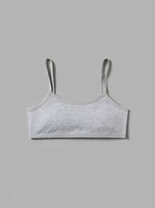 SHEIN 10pcs Tween Girls' Simple Comfy Soft Skin-Friendly Camisole Set For Growing Girls & Students - White - View 3