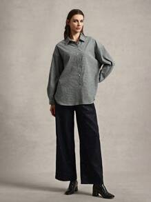 Briarwyn Women's Solid Color Long Sleeve Shirt, Minimalist And Fashionable, Suitable For Summer Business Casual Woman - Grey - View 5
