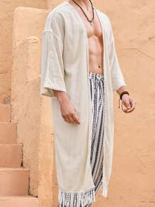 Manfinity VCAY 男士梭织休闲宽松日常纯色短袖衬衫