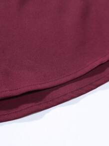 Calvornis Men's Solid Color Single-Breasted Casual Commuter Shirt - Red - View 4