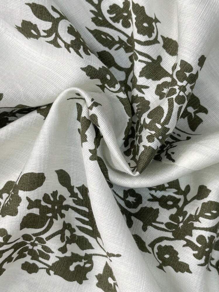 Conjunto de 2 piezas para mujer: Camisa y pantalones a juego con estampado all-over para tiempo libre y vacaciones, conjunto de verano de dos piezas