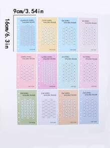 24Pcs Budget Binder Savings Challenge Trackers For Budget Planner, A6 Money Saving Wallet Cash Organizer Book Card With 1€ | 2€ | 5€ | 10€ | 20€ | 50€ | 52 Weeks | 100 Days - Multicolor - View 2