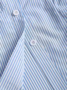 Sweetra Women's New Arrivals Scholar-Style Sleeveless Bowknot Waist Slim Striped Blouse