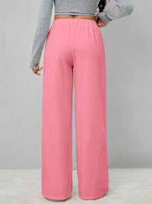 SHEIN Tall Pantalones cropped anchos con detalle de parches para mujer
