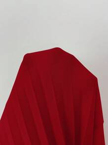 Elenzga V-Neck Ruffle Waist A-Line Elegant Romantic Dress For Women - Red - View 4