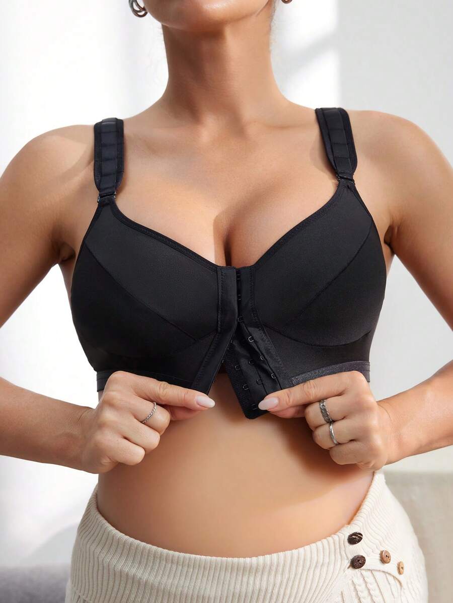Moonlight&Mama Maternity Solid Color Nursing Comfort Bra - Black - View 1