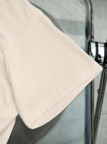 INAWLY 落肩圣帕特里克节三叶草 T 恤、时尚三叶草 T 恤、复古圣帕特里克节 T 恤 - 杏色 - 查看 4