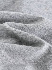 Cozy Pixies Baby Boy/Girl Contrast Color Knit Soft Collared Short Sleeve Pullover Top - Grey - View 6