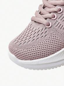 JNSQ 1 Pair Versatile Casual All-Match Soft Bottom Breathable Lace Up Sneakers, Suitable For All Seasons, Back To School - Pink - View 6